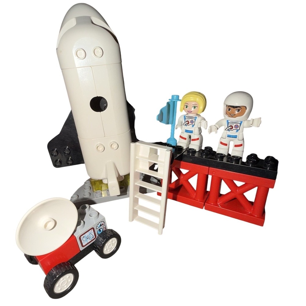LEGO DUPLO Space Rocket Shuttle Astronauts Launch Pad Lot Figures